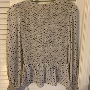 Dotted, Fitted Blouse